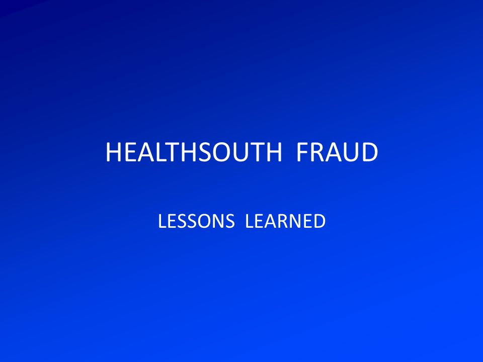 healthsouth scandal youtube